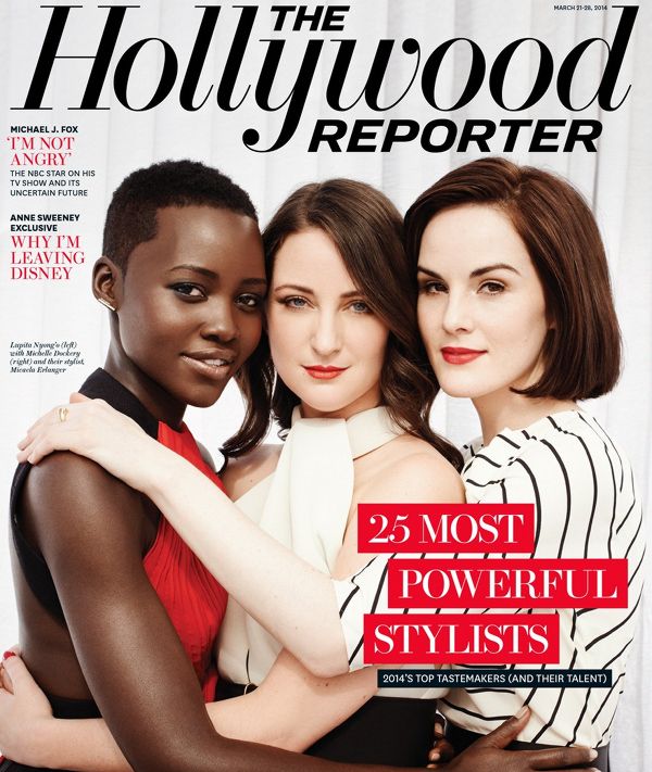 Lupita Hugs It Out With Her Stylist For The Hollywood Reporter's 'Most